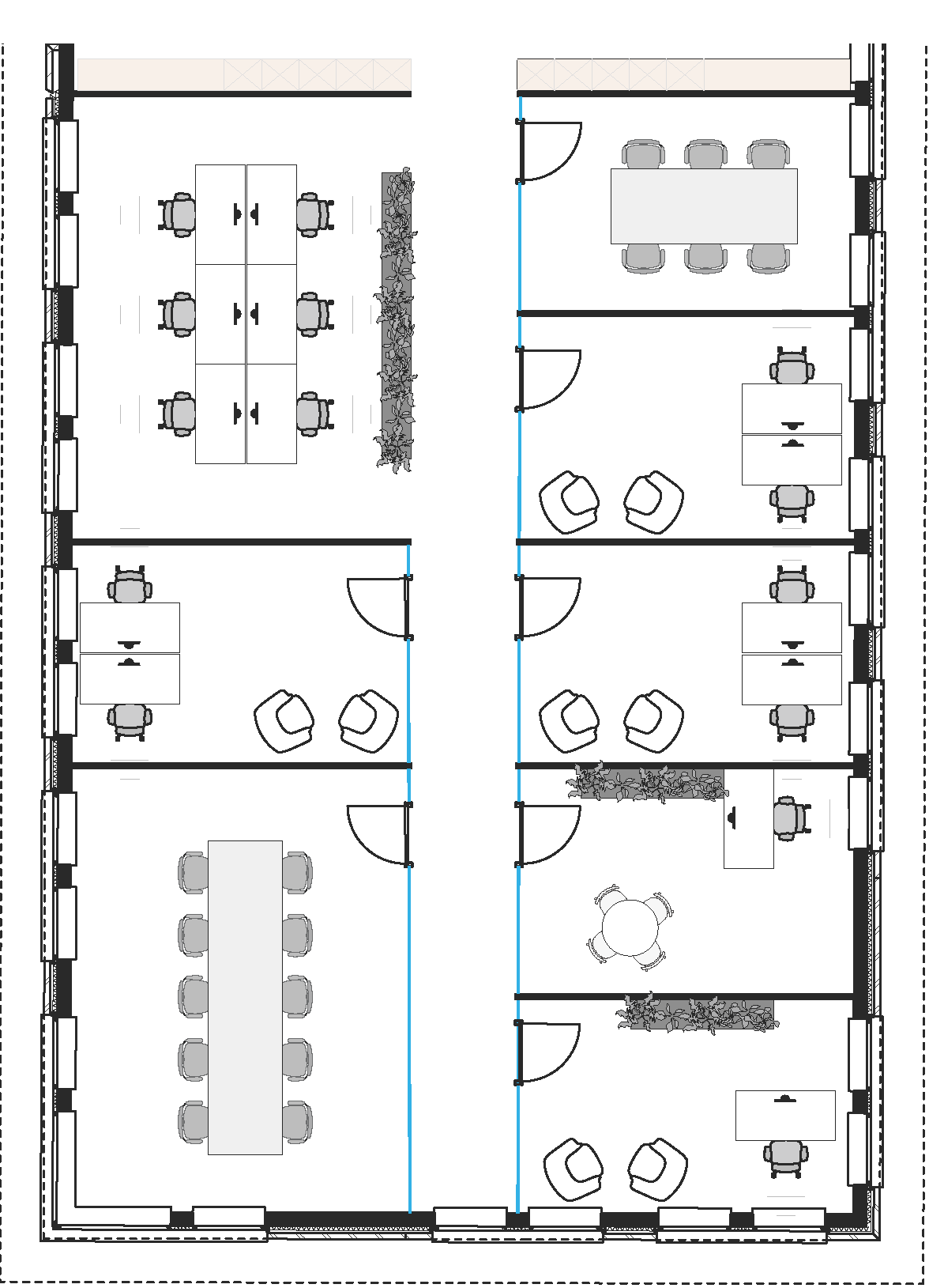 75% enclosed / 25% open