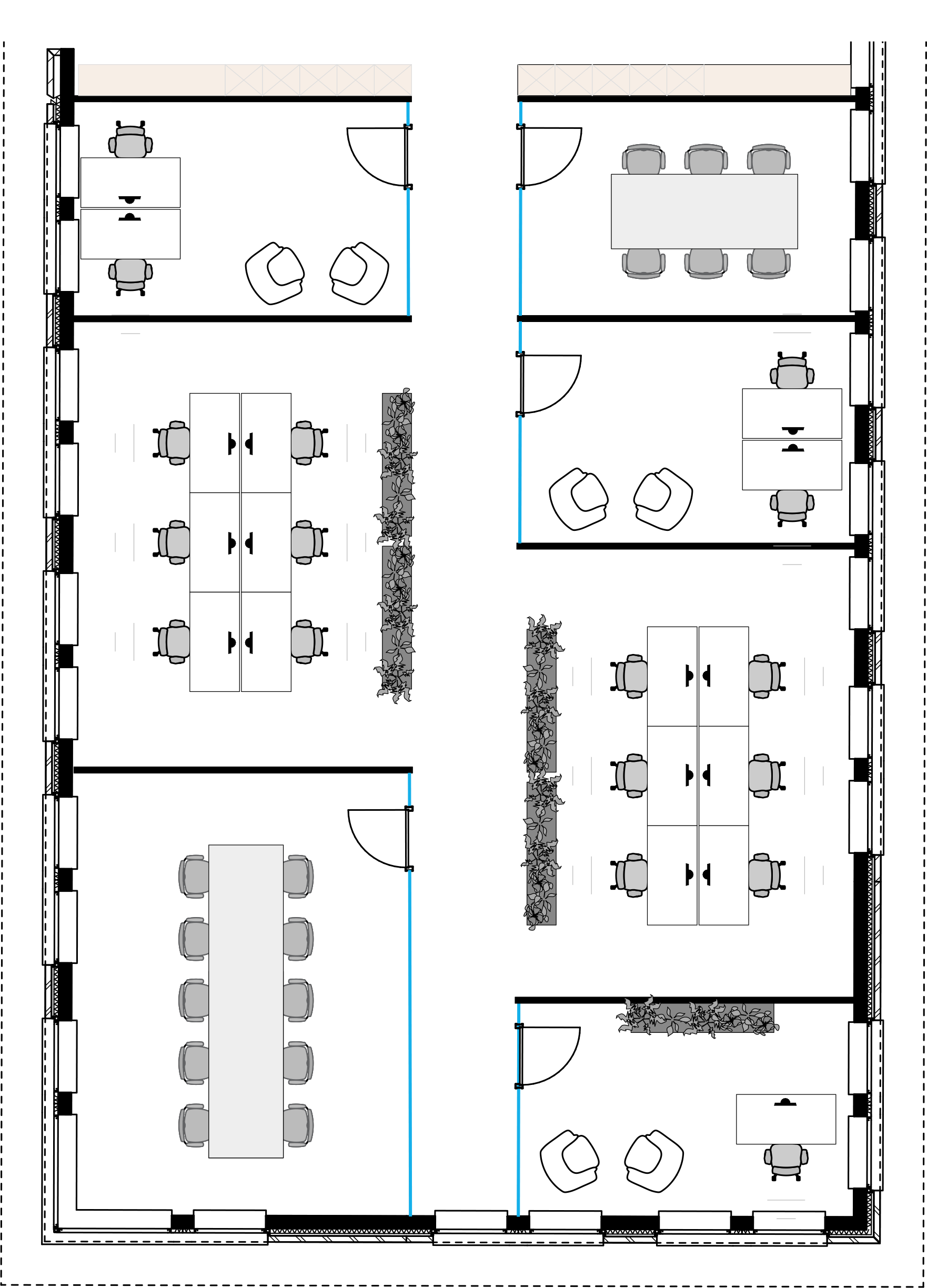 50% enclosed / 50% open